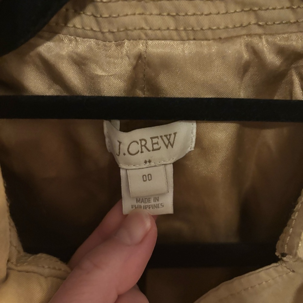 J Crew Women’s Belted Trench - size 00​​ - Picture 4 of 10
